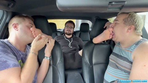 Gay foot torment, in car, gay foot domination HD Gay movie