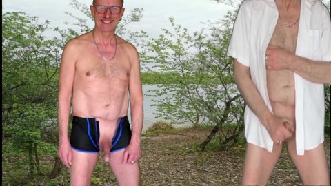 French, hunk masturbation, outdoor cock HD Gay movie